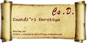 Csatári Dorottya névjegykártya